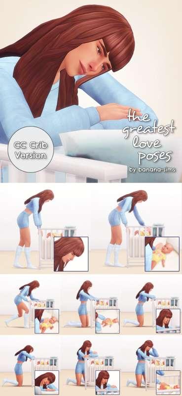 “The Greatest Love” Pose Pack by Banana-Sims (CC Crib Version)