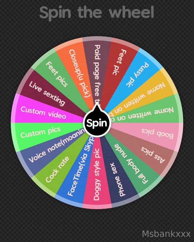 Let’s play! 
(Updated wheel)
1 spin= $5
3 spins= $10
5 spins..