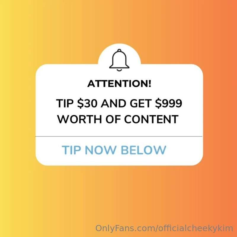 TIP $30 FOR $999 WORTH OF CONTENT!🚨𝙊𝙉𝙇𝙔 𝙁𝙊𝙍 𝙏𝙃𝙀 𝙁𝙄𝙍𝙎𝙏 𝙁𝘼𝙉🚨