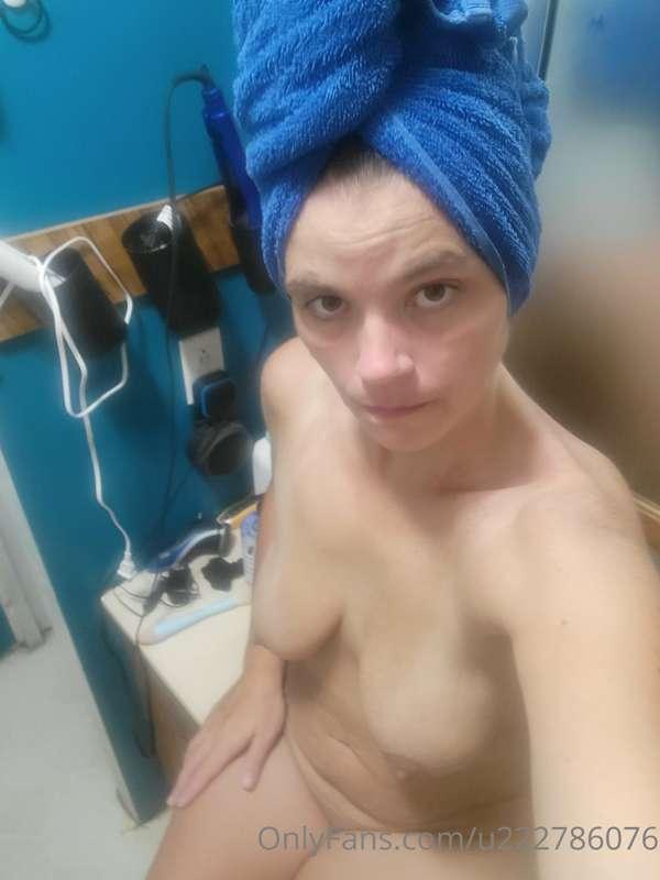 Just got out of the shower.