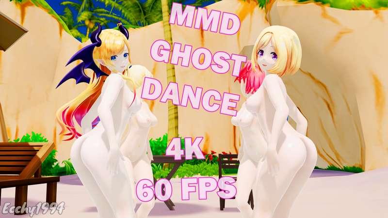 【MMD R-18】Ghost Dance [Izumi Shimizu, Aki Rosenthal, Sakura Miko, Heitsuki Choco] Nude Version【4K 60 FPS】