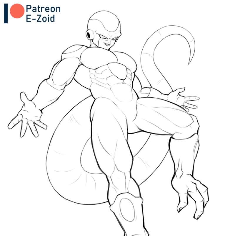 Black Frieza (WiP Lineart)