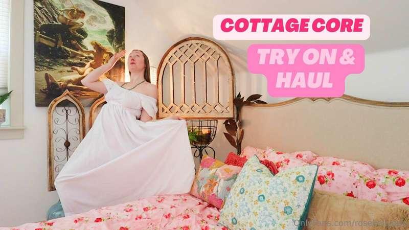 thinking of sharing a BTS of my cottage core video....