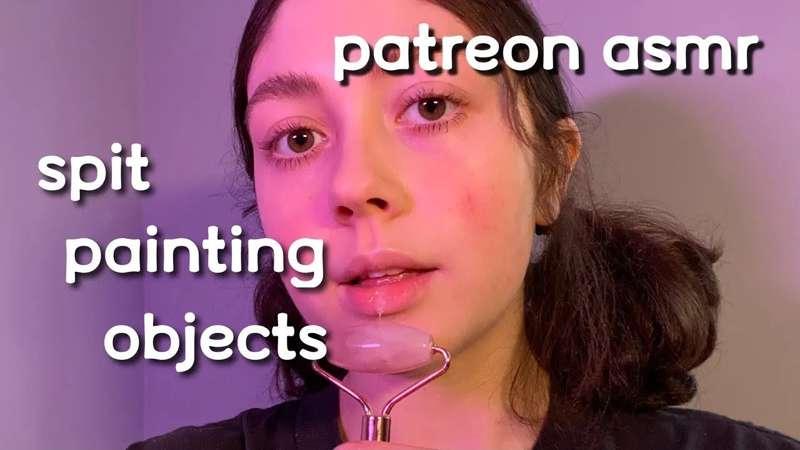 PATREON ASMR | SPIT PAINTING OBJECTS with mouth sounds, personal attention, and MORE