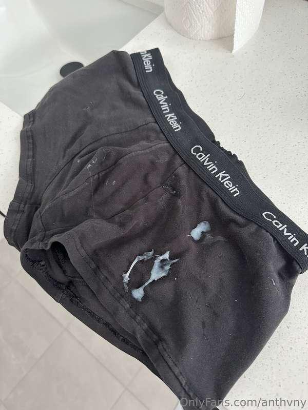 Anyone want cum soaked underwear? Two loads on this one hehe