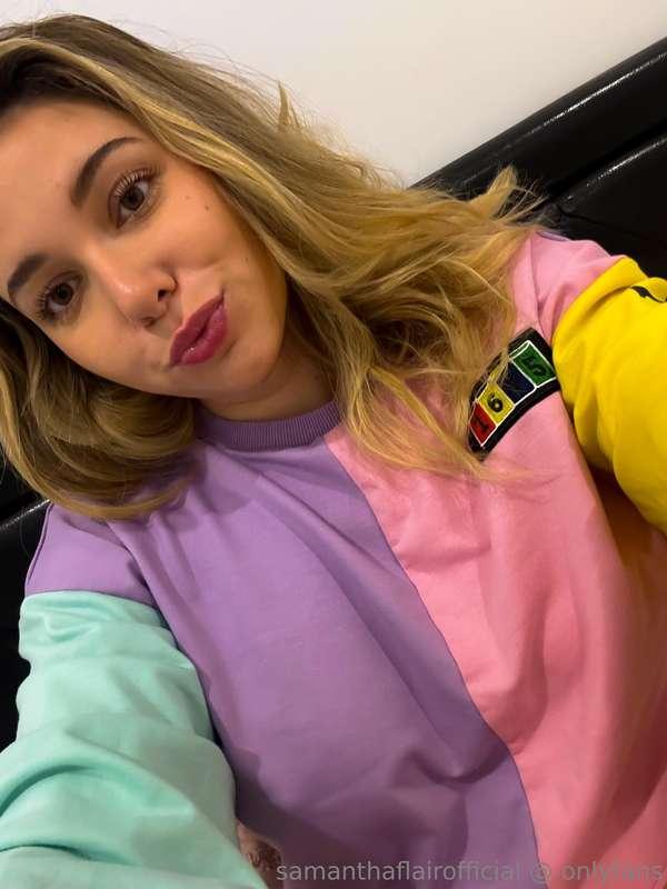 Trying to be cute and shy