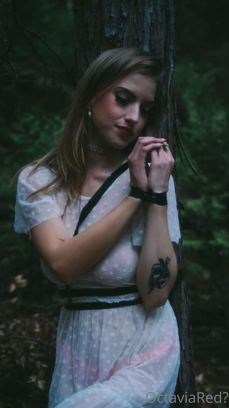 Tied up in the forest photoset 🌹