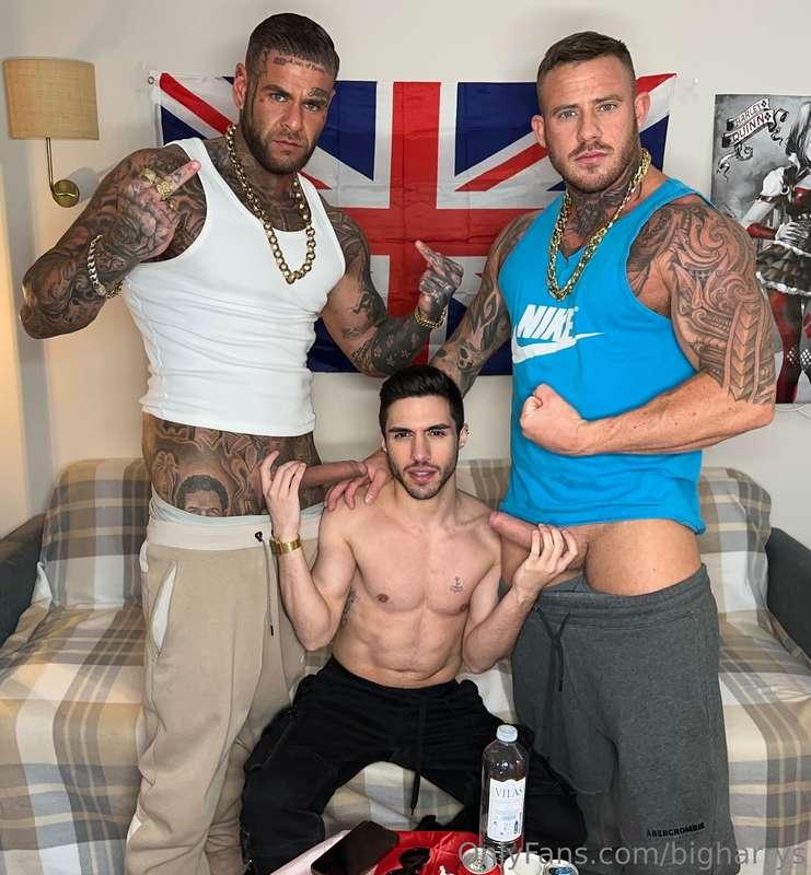 Ohh this boys about to have fun with our big English uncut c..