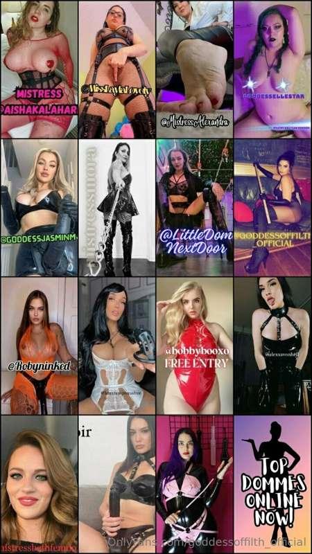 ✨️TOP DOMMES READY TO OWN YOUR ASS! SUBSCRIBE & SUBMIT NOW! ..