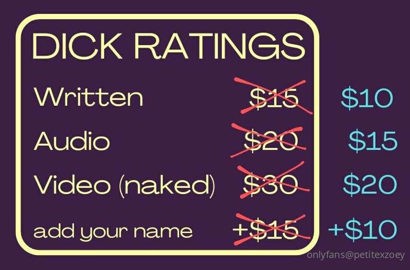 discounted dick ratings tonight!🍆💦