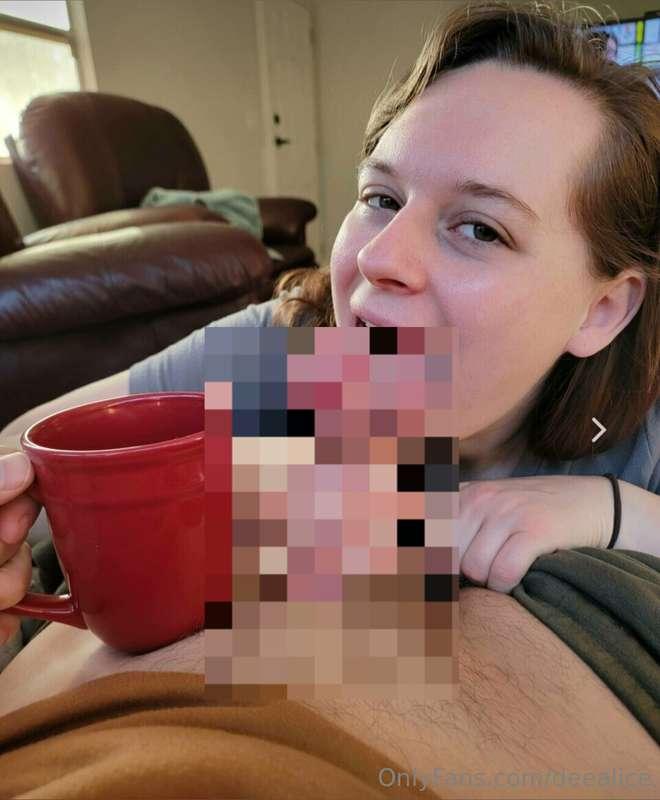 Coffee and cock are the best way to start the morning 😏 (Unc..