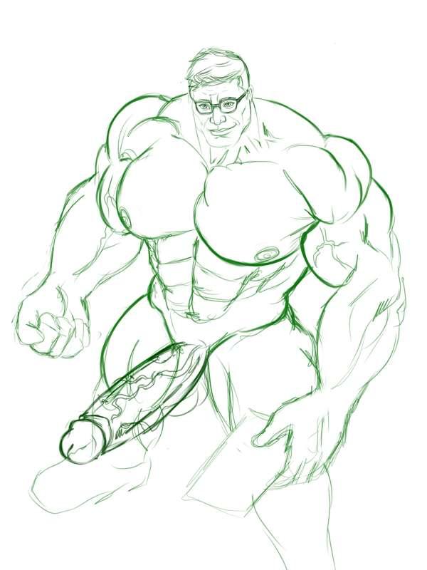 Professor Hulk Sketch 