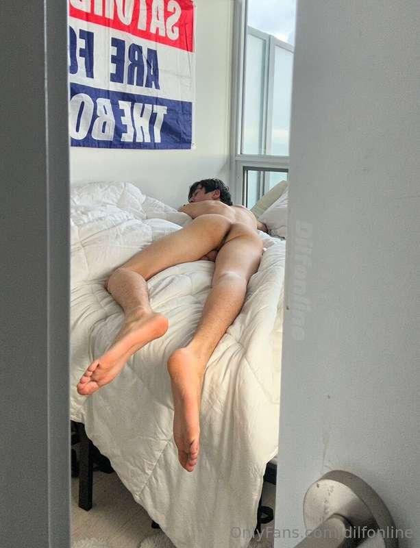 What would you do if you caught your bro sleeping like this ..