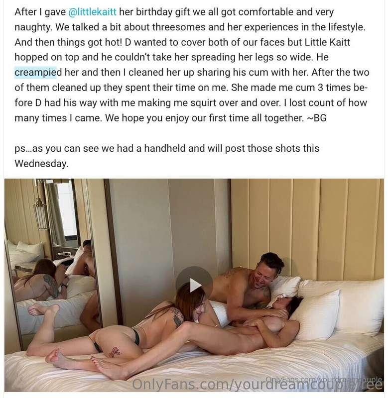 You can watch all of our threesomes on @yourdreamcouple 🔥 I ..