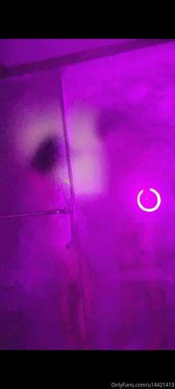 We had so much fun first we showered we used a strobe light ..