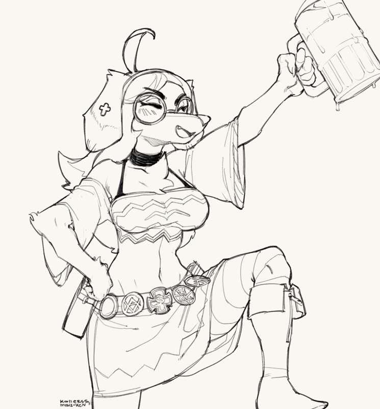 Beer dog [sketch]