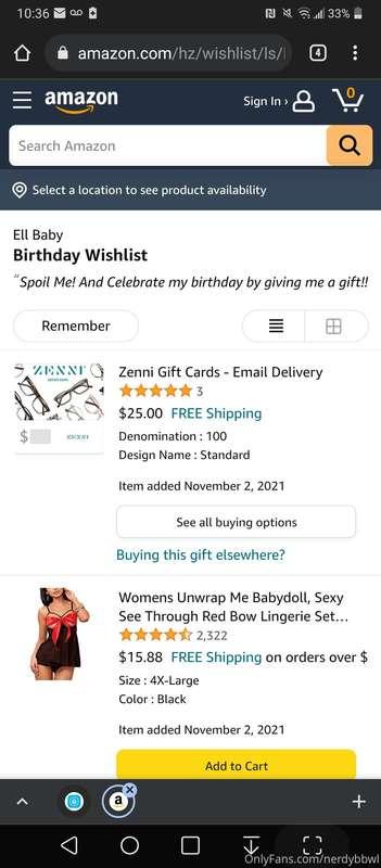 Check out my Amazon Wish list for my Birthday 🎉

https://www..