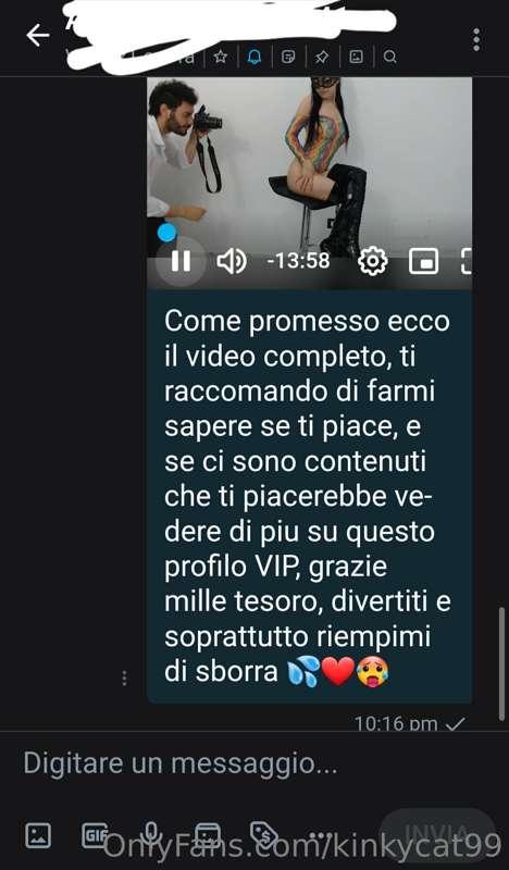 Dai ti faccio un regalino , ti mando il video completo in pr..