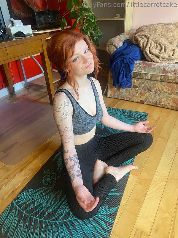 I love enjoying yoga after having a good time 