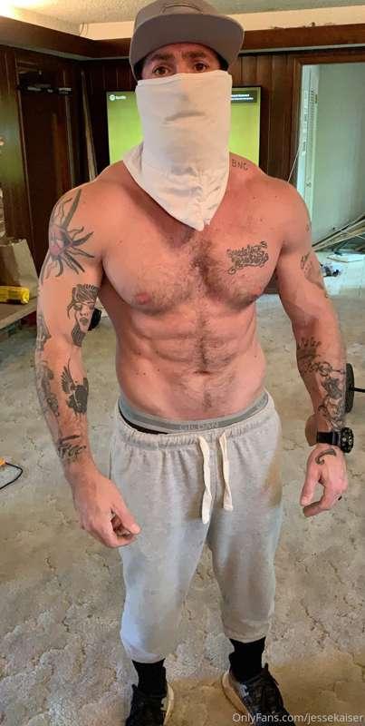 Out here working and I got real hot remodeling this flip I’m..