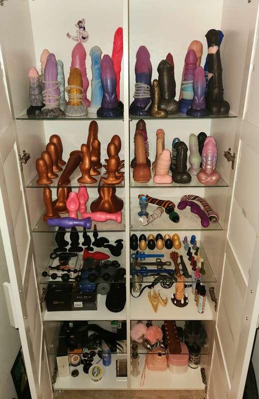 My toy cabinet 😍 can you believe I still want more?! 😂🤤🫦