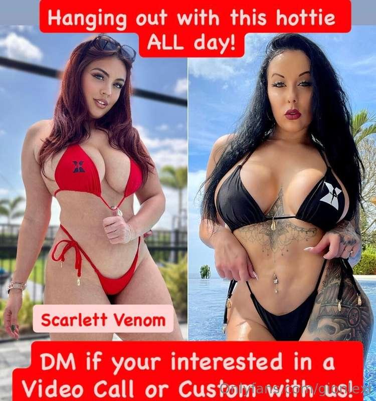 Will be hanging with @scarlettvenomxxx ALL day!DM me if you’..