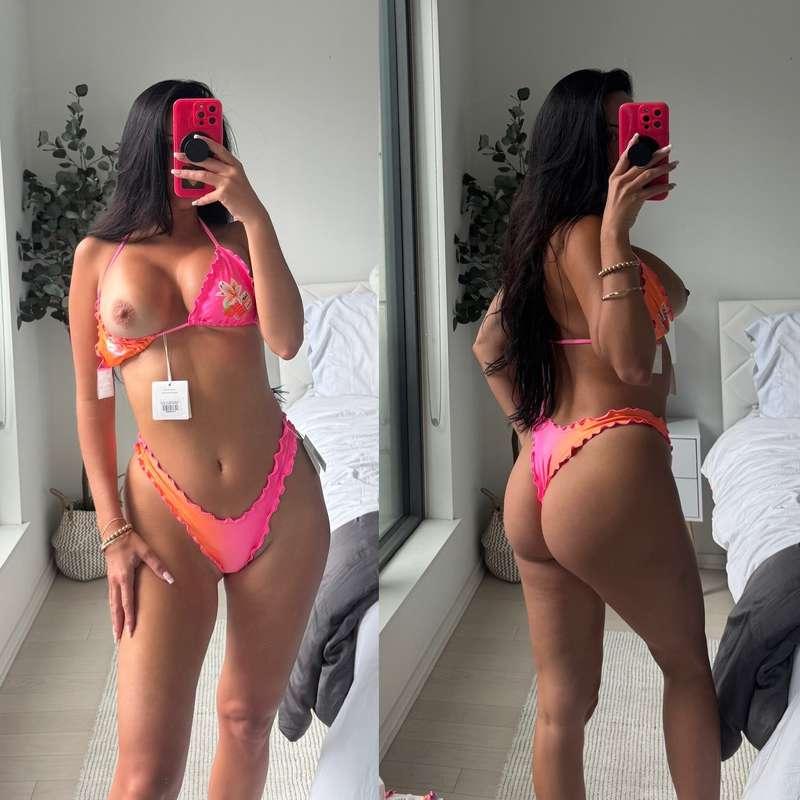 Should I post this new bikini try on haul?🤔💕🧡