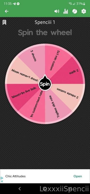 Cum spin my wheel 😋