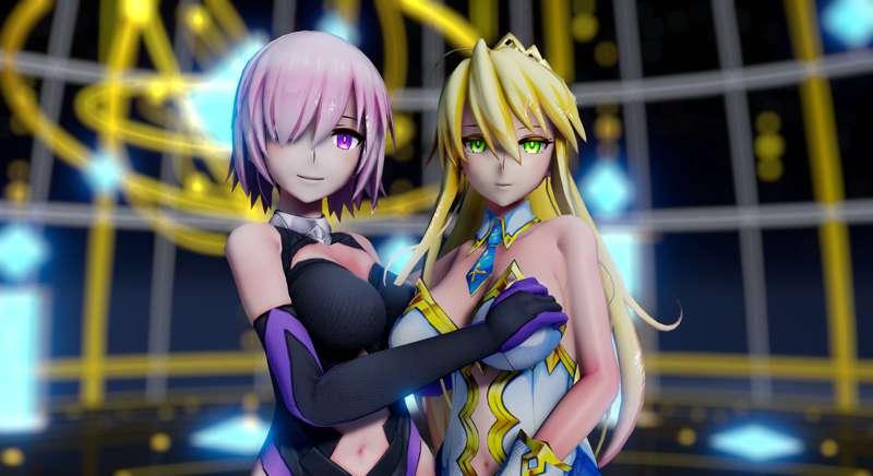 2K & FullHD 【MMD R-18】ライオン / Lion - Mash Kyrielight & Altria Ruler