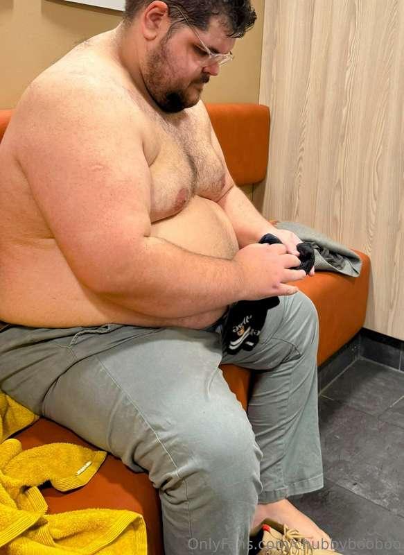 At the gym locker room