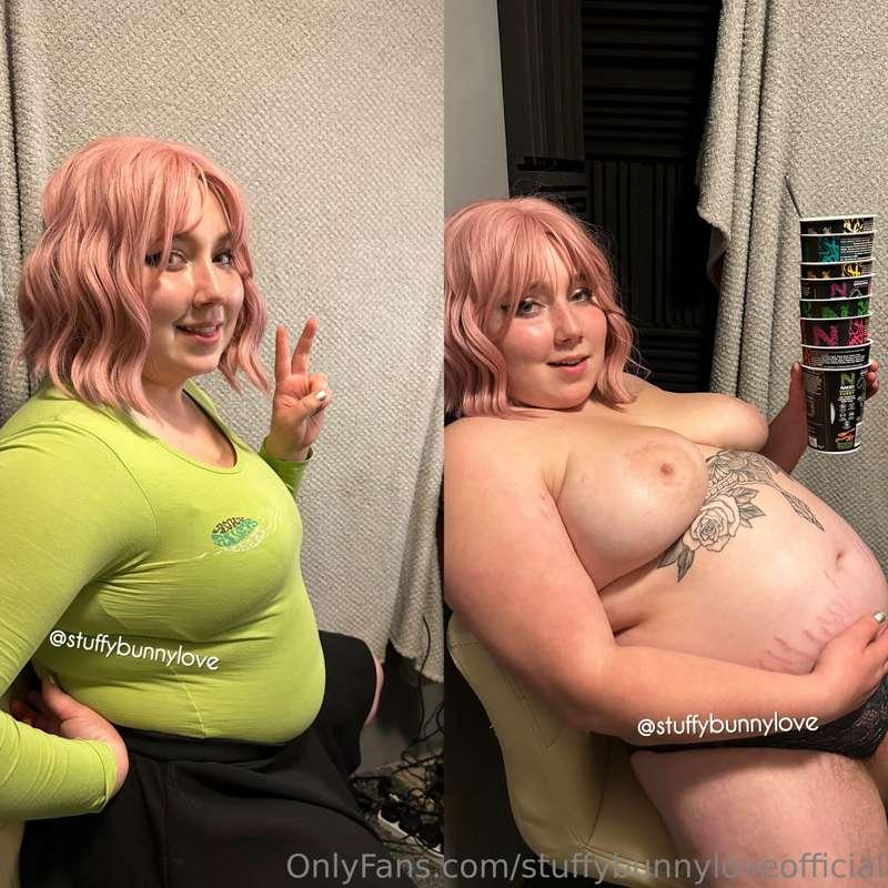 Noodles Before & After Belly Pics 💋