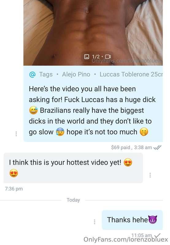 You guys are crazy for my new video with Luccas 😈 so happy y..