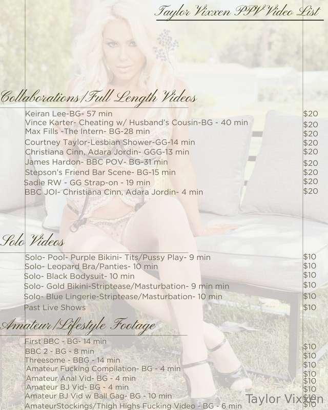 Made a quick list of what I have at the moment… three Collab..