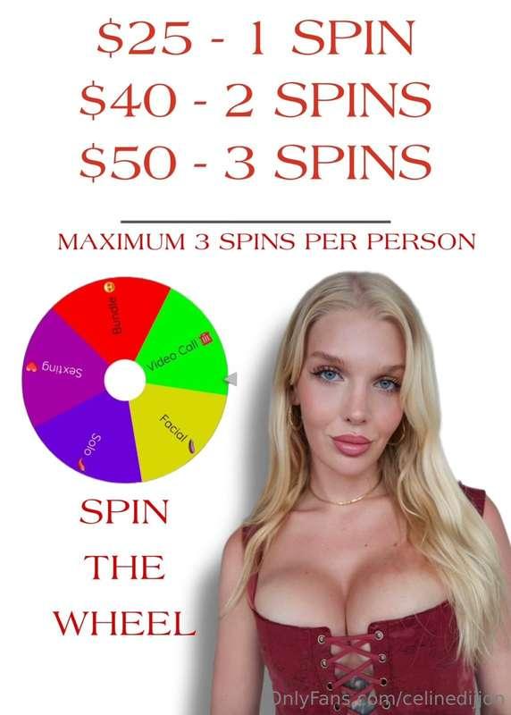 ***SPIN THE WHEEL*** 👅

Win BIG 🥰

Tip this campaign and rec..