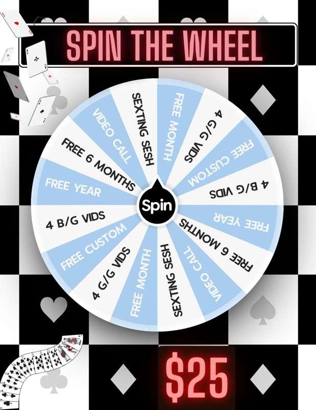 ♥️ Tip $25 to Spin the Wheel
🏆 Everyone’s a winner 
*include..