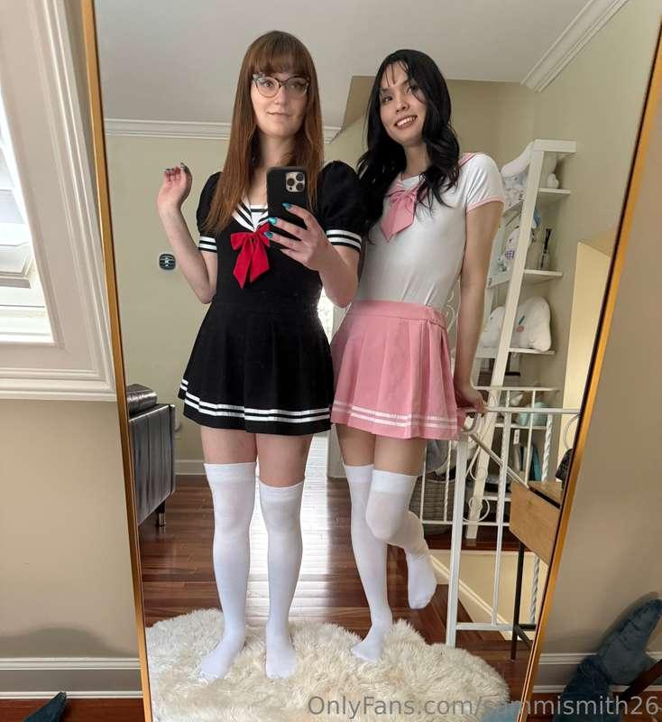My sub @eclairs and I are in matching outfits to meet a new ..