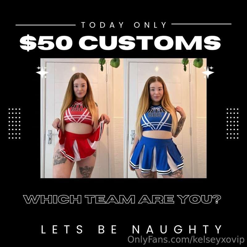 **CHEERLEADER CUSTOMS TODAY ONLY** 🚨 

Get your very own 5 m..