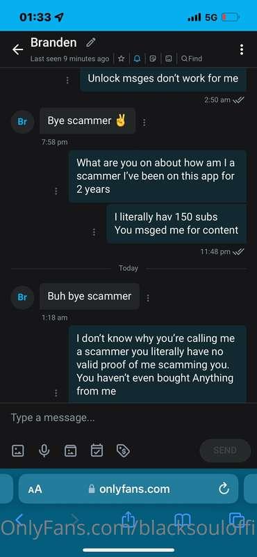 So I’m apparently a scammer and this lad hasn’t even bought ..