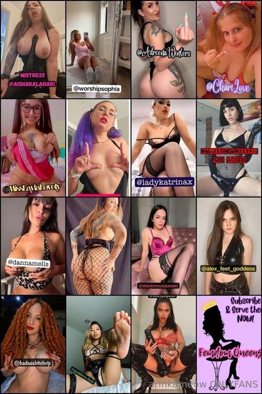 😈TOP FEMDOM QUEENS ARE READY TO OWN YOU! SUB & SERVE THEM NO..