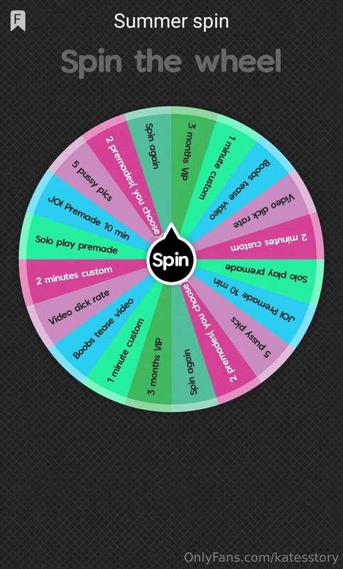 SPIN the SUMMER or HUMILIATION WHEEL. 😍😈❤️ dare to play? 😈  ..