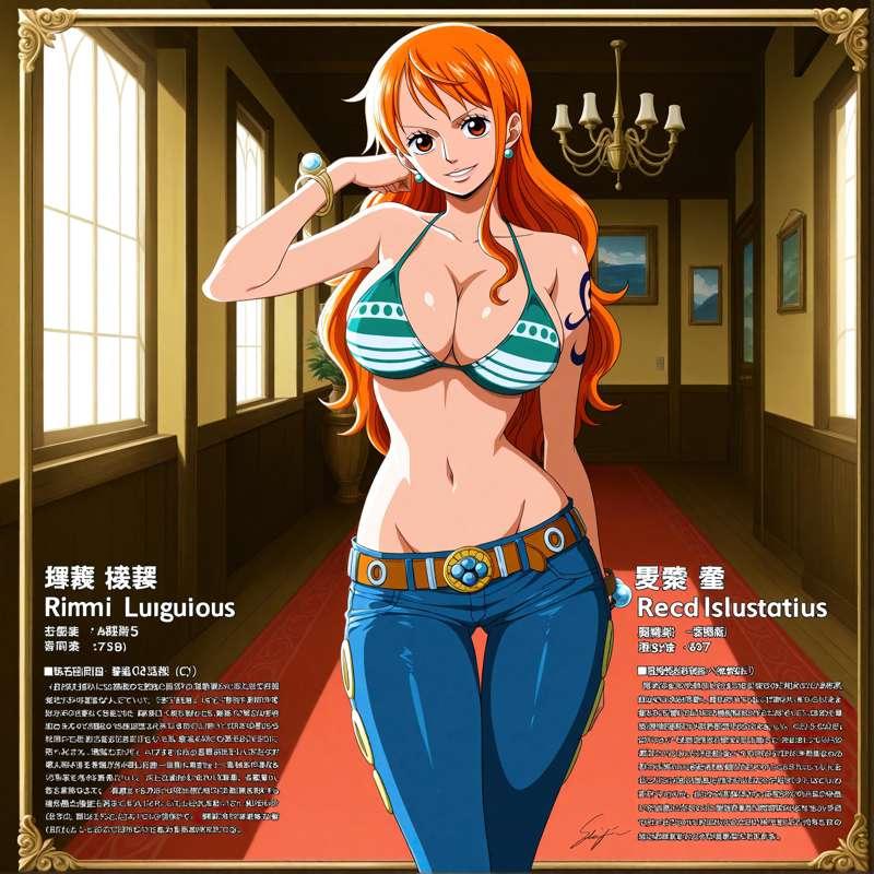 Nami of (Post Time-Skip) One Piece Sexy Poses [Gen 2.5]