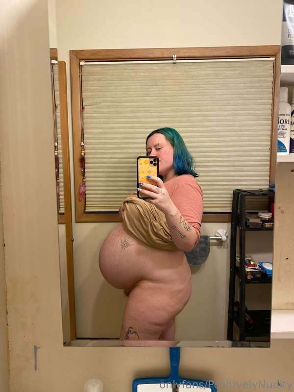 My bump is officially bigger than my butt! My due date is in..