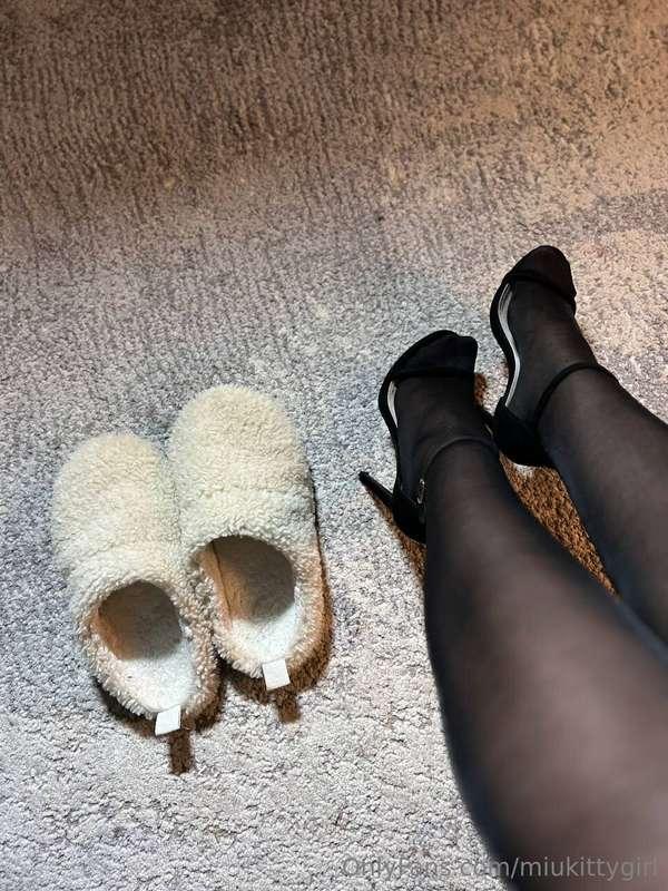 What should I be like today? Sexy heels or magic slippers?👅