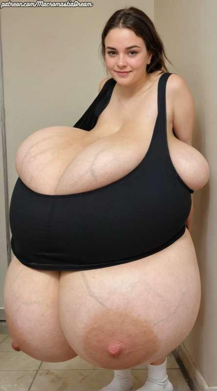 Hyper Fantasy sized boobs bursting out!