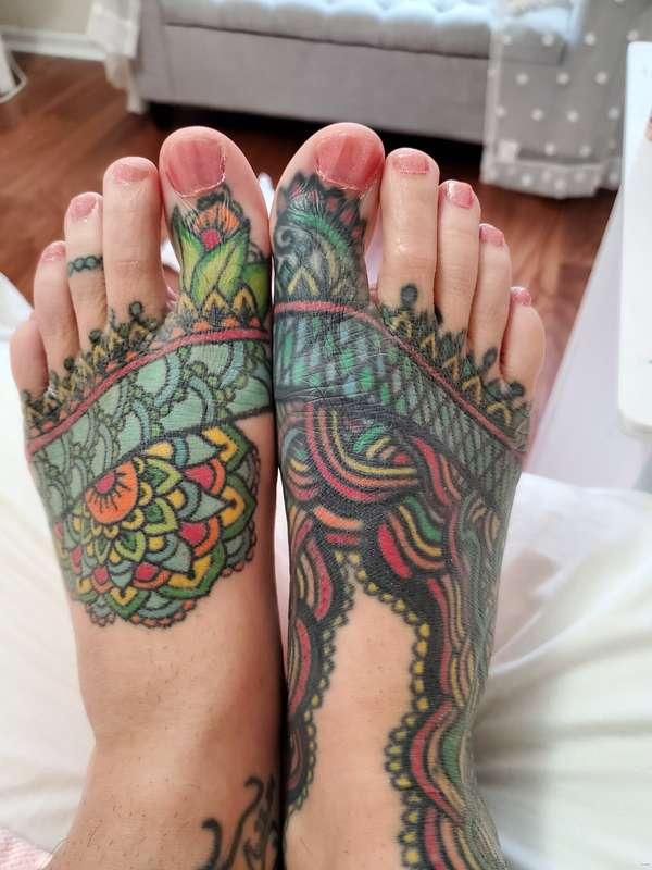 The tops of my feet