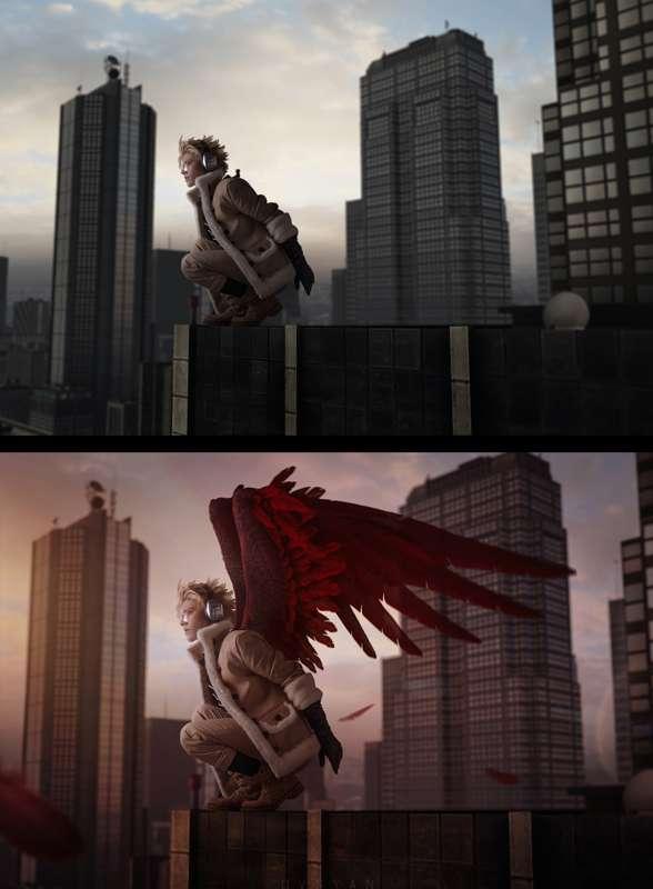 Hawks: before & after 