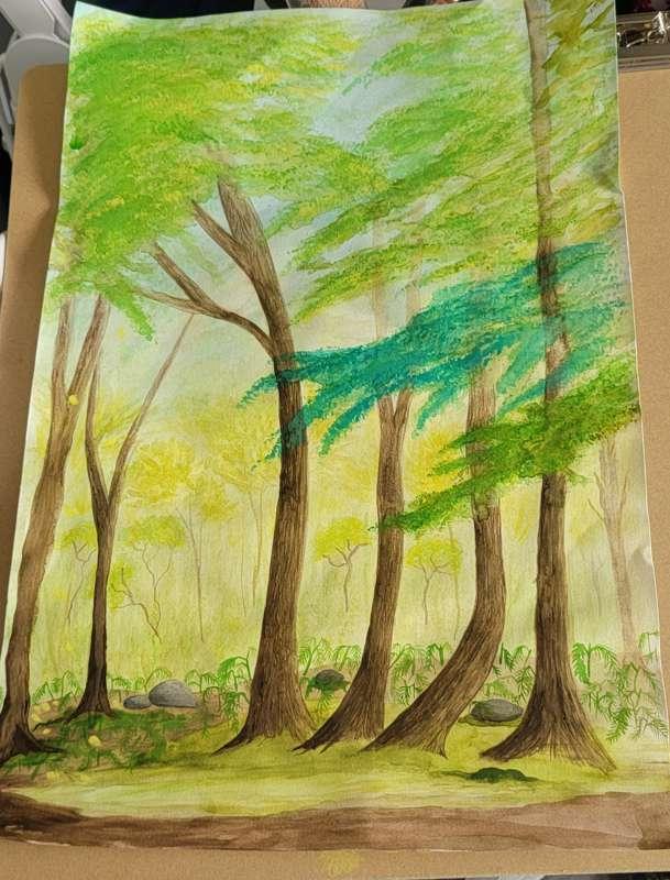 Finishing this watercolor painting. I'm excited to start a n..