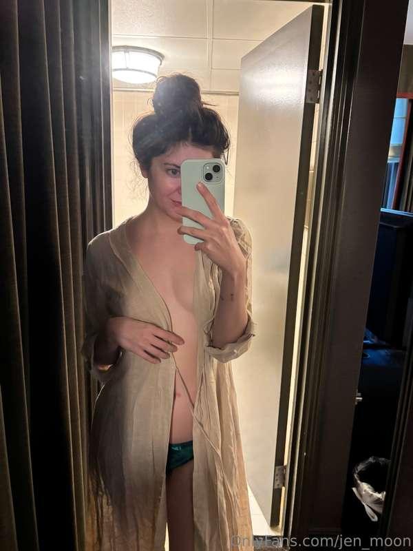 Love a long robe while staying in a sexy hotel room.. 