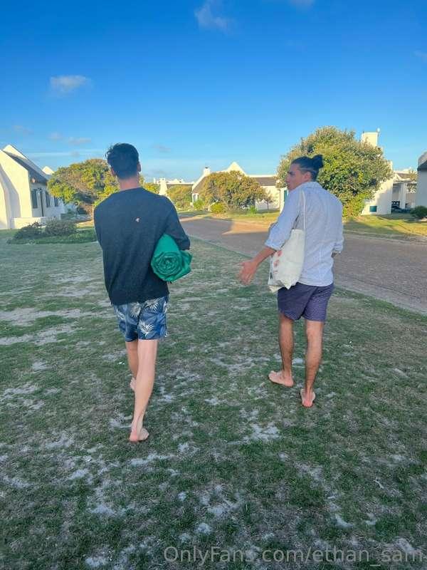 That's a rare shot of us with clothes on. It didn't stay lik..