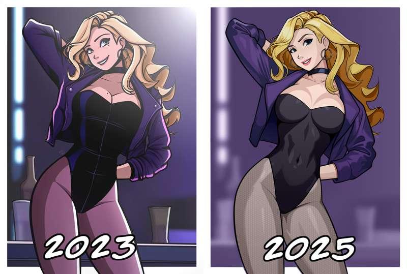 Black Canary Fan Art Remake (and comparison)